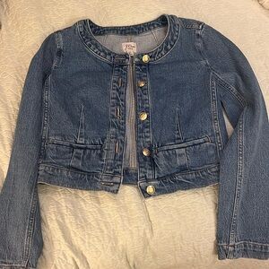 J Crew Cropped denim jacket